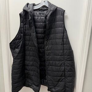 Torrid Charcoal Quilted Hooded Vest